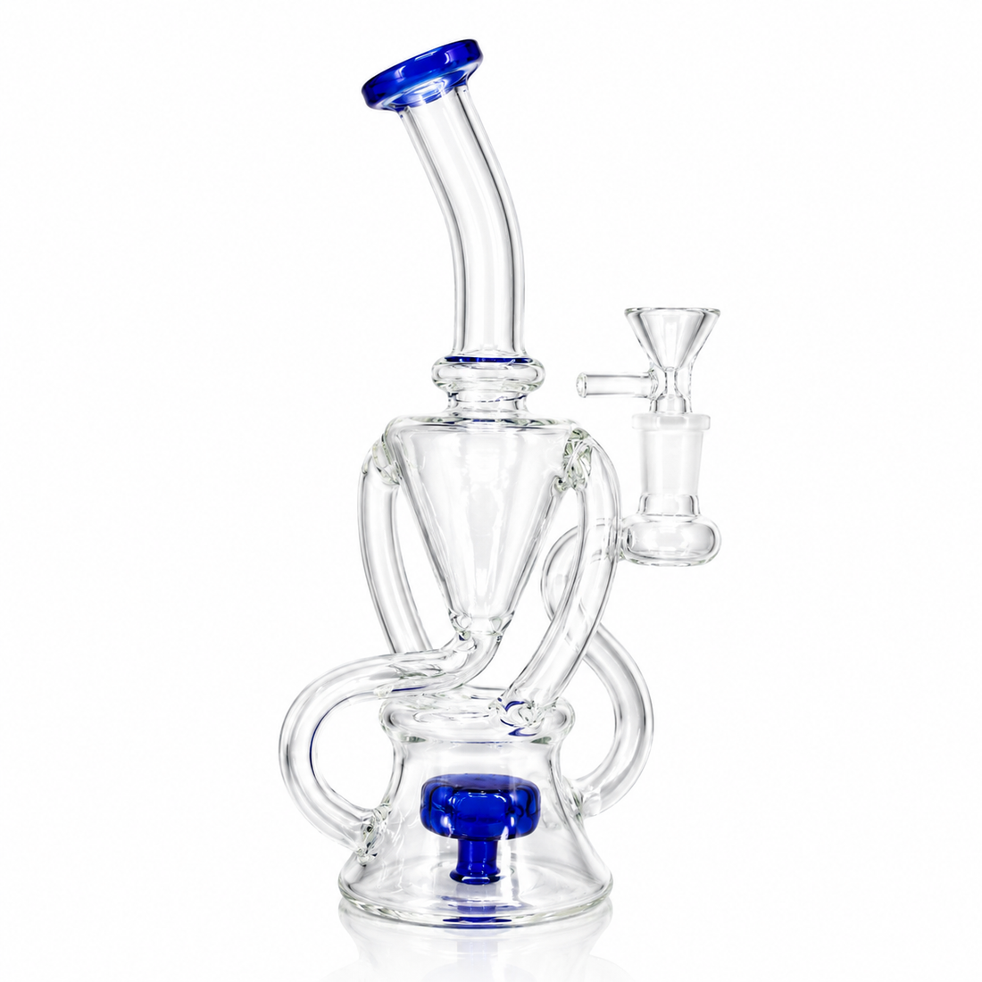 Dual-Loop Recycler Glass Bong / Water Pipe