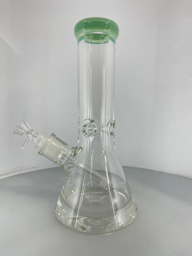10” 9MM Thick Bottom One-Tone Beaker Bong