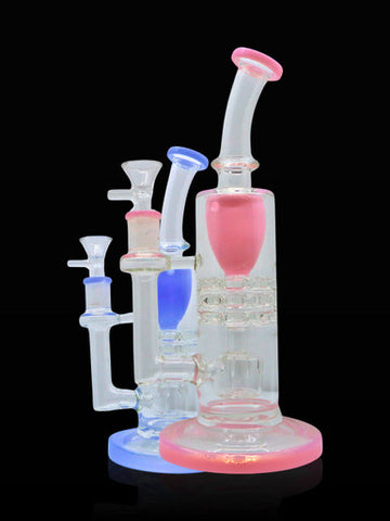 12" Diamond Perk Water Pipe