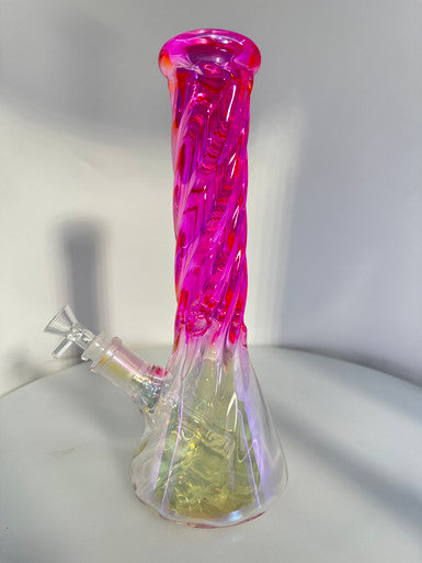12” Electroplated Twisted Beaker Water Pipe Bongs
