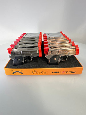 16ct. Clickit Mini Pistol Lighter Display
