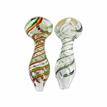 3" Candy Swirl Glass Hand Pipe