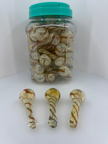 3” Color Round Twisting Spoon  (50 Counts