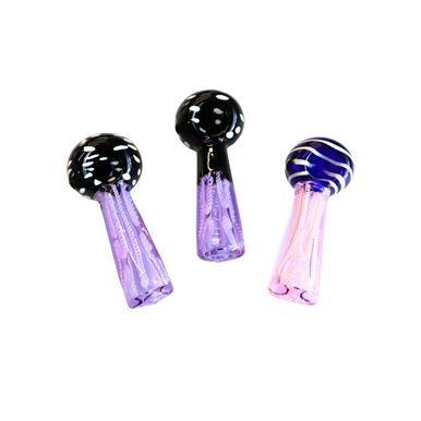 4.5" Color Tube Joint Pink Spoon
