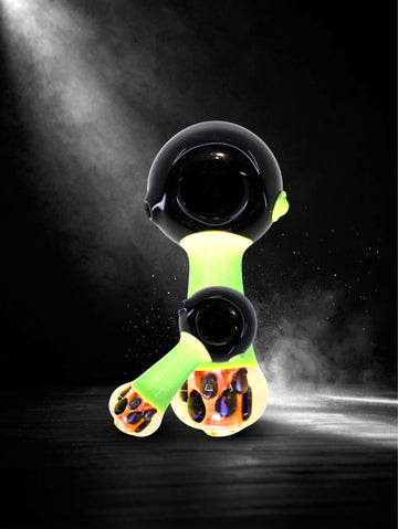 4.5" Black Head Green Slime Tube Spoon
