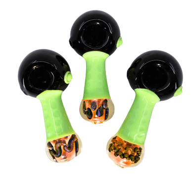 4.5" Black Head Green Slime Tube Spoon