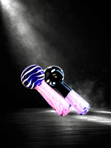 4.5" Color Tube Joint Pink Spoon