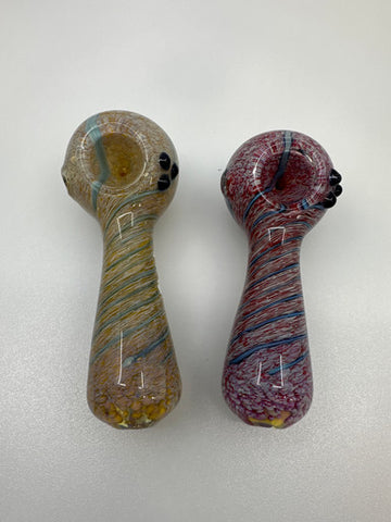 4.5” Frit color Twisting Hand Pipe