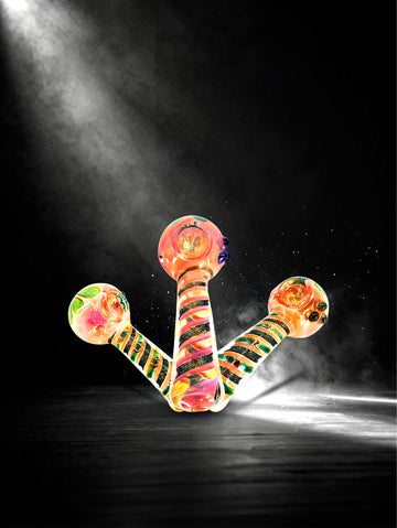 4.5" Gold Fume Dichro twisting Spoon