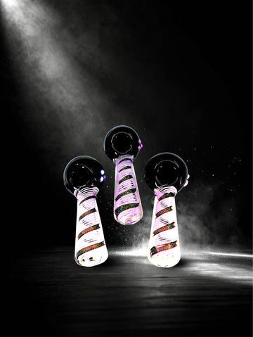 4.5" Pink Dichro Spoon