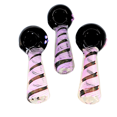 4.5" Pink Dichro Spoon