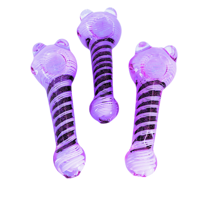 4.5" Purple Dichro Marble Spoon