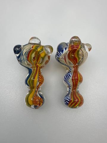 4.5” Twisting Color Marble Head Spoon