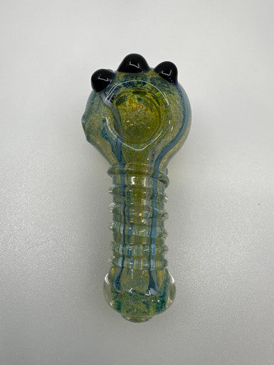 4.5” Twisting Rim Marble Head Hand Pipe
