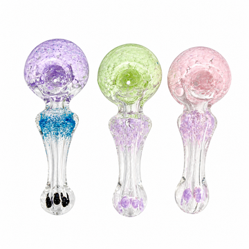 4" Assorted Frit Glass Spoon Pipes