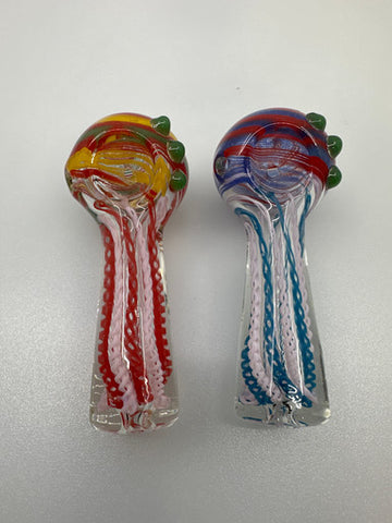 4” Color Twisting Fancy Hand Pipe