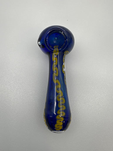 5” Color Twisting Blue Tube Hand Pipe