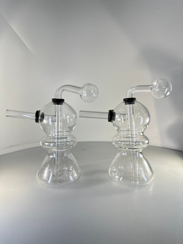 6” Clear OB Bubbler Water Pipe