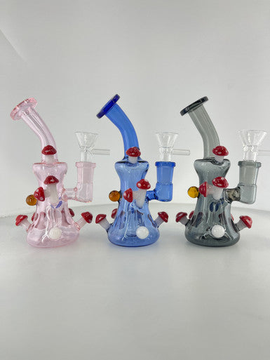 6” Fancy Mushrooms Water Pipe