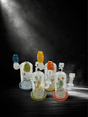 7” Heavy Mushroom Perc Character Water Pipe