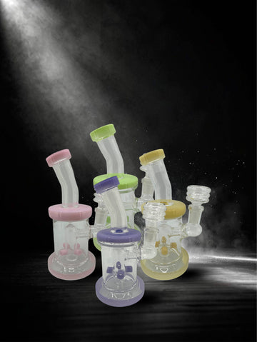 7” Slime color Bend Water Pipe