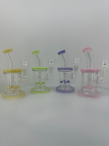 7” Slime color Bend Water Pipe