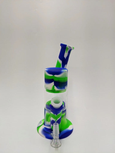 8.8" Robo Silicone & Glass Hybrid Water Pipe