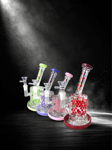 8” Bee logo Bend Water Pipe