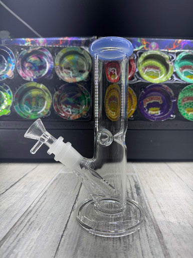 8” Color Mouth Straight Water Pipe