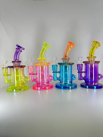 8” Electroplated Recycle Water Pipe Bong