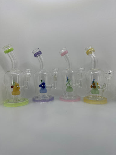 9” Flower Perc Slime Water Pipe