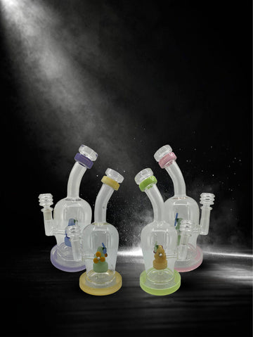 9” Flower Perc Slime Water Pipe