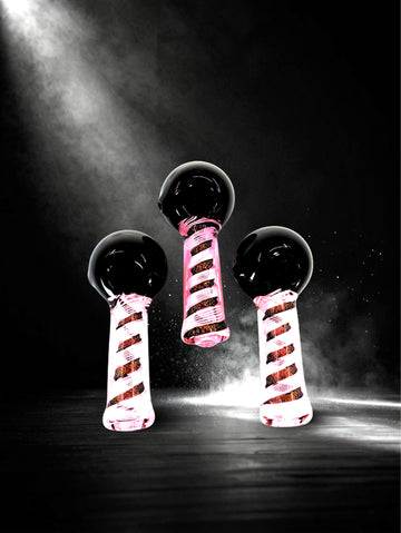 Black Tube Head Pink Dichro Spoon