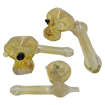Bubbler Hamme Face Skull Fumed Bowl Glass