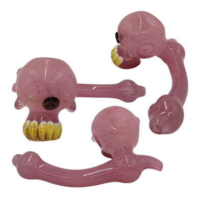 Bubbler Hamme Face Skull Fumed Bowl Glass