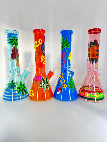 10” Charater Glow In The Dark Water Pipe Bong