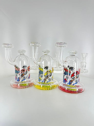 7” Mushroom Diamond Knot Water Pipe Bong