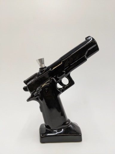 Ceramic .45 Pistol Shaped Water Pipe