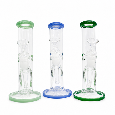 8” Color Mouth Straight Water Pipe