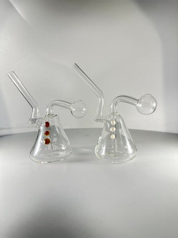 Clear Pears Shape Color Marble Dot Oil Burner
