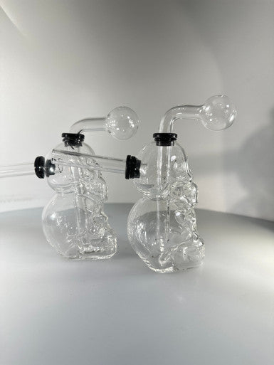 Clear Skull OB Water Pipe