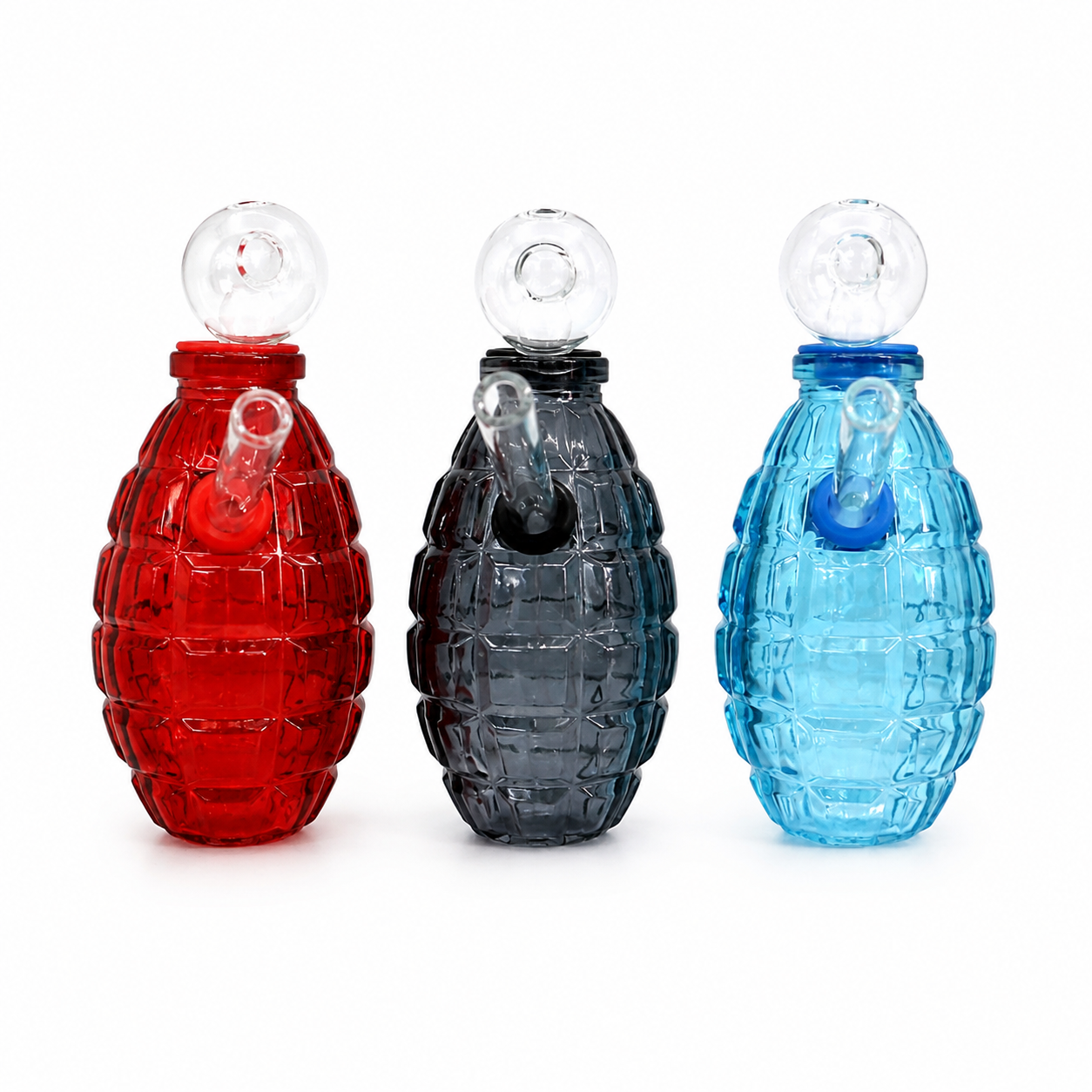 Colored Glass Grenade Oil Burner Bubbler Water Pipes for Sale
