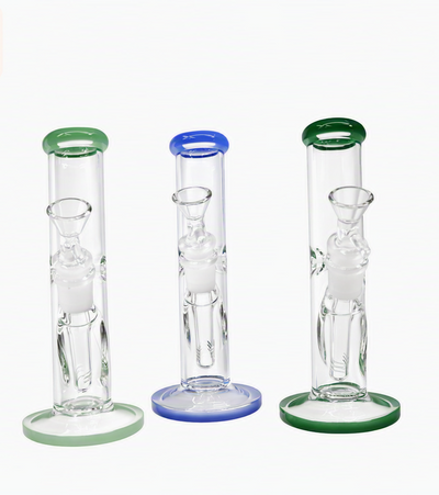 8” Color Mouth Straight Water Pipe