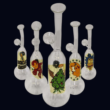 Glass Bottle Oil Burner Bubbler Rig