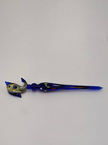 Glass Dabber With Fish Head
