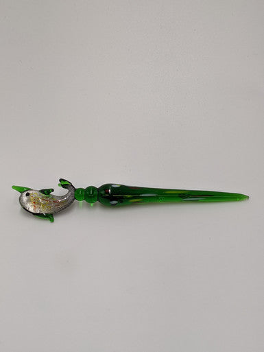 Glass Dabber With Fish Head