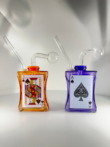 Glass Poker Card OB Water Pipe