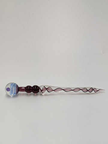Glass Rim Dabber With Marble Head