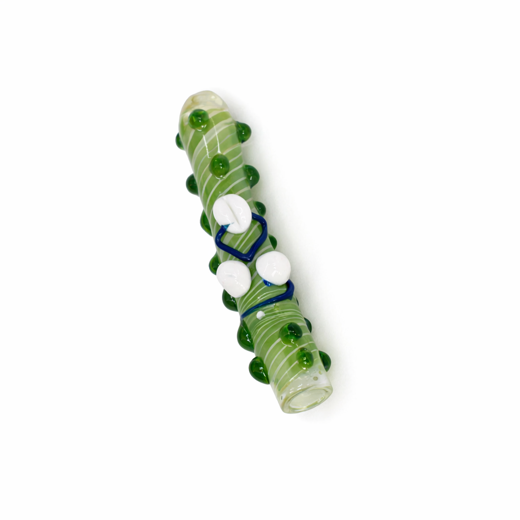 3.5" Pickle Monster Eyeball Knobby Glass One Hitter Chillum