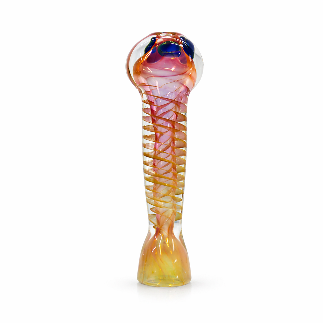 3" Fumed Lattice Wrapped Glass One Hitter Chillum